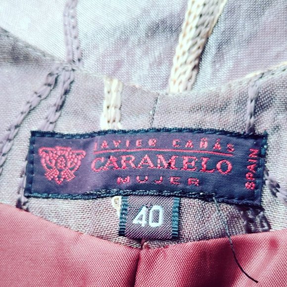 Javier Canas Caramelo 100 percent silk, lined, embroidered dress size 40 (euro) - Picture 8 of 8